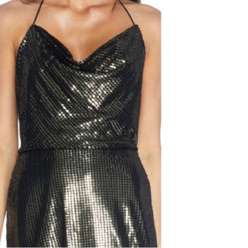 Dress the Population Dress - Zherra style size small - gold sequins with black